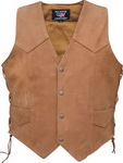 Men's side lace gun pocket vest