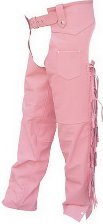 Ladies Pink Fringe Chap