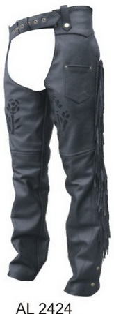 Ladies Black Rose Chap