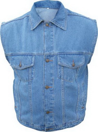 Blue Denim Sleeveless Jacket