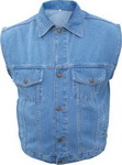 Blue Denim Sleeveless Jacket