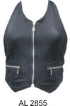 Ladies Front Zip & Pocket Top