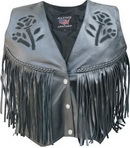 Ladies black rose Vest