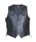 Men's side lace & braid Vest